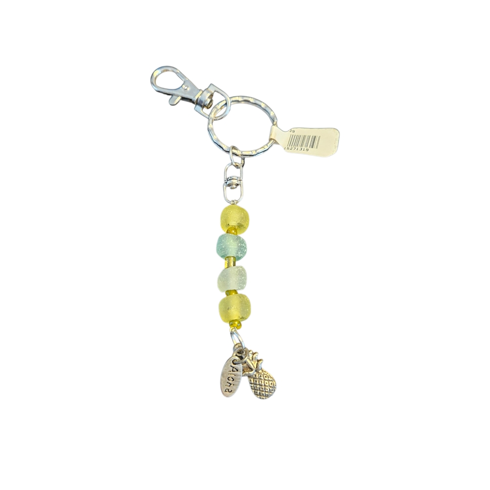 NWT - Hawaiian Seaglass Beaded Keychain